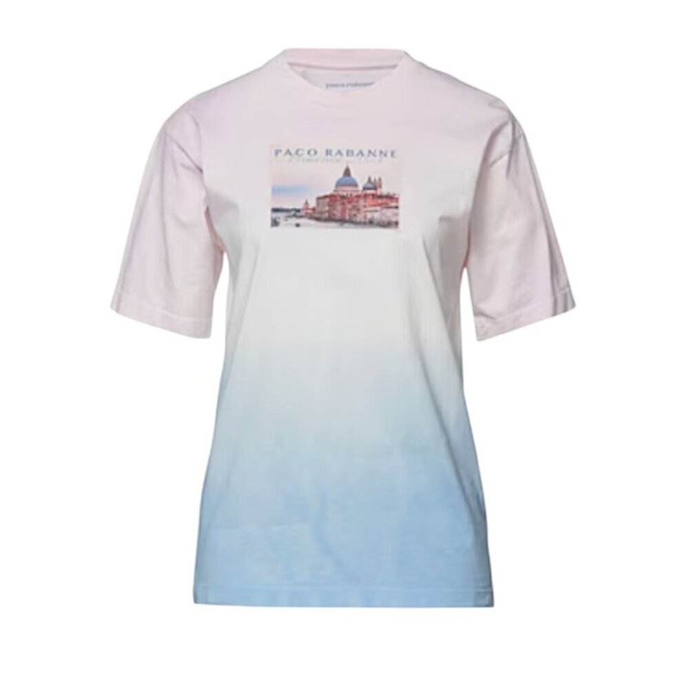 Rabanne Printed cotton jersey T shirt S